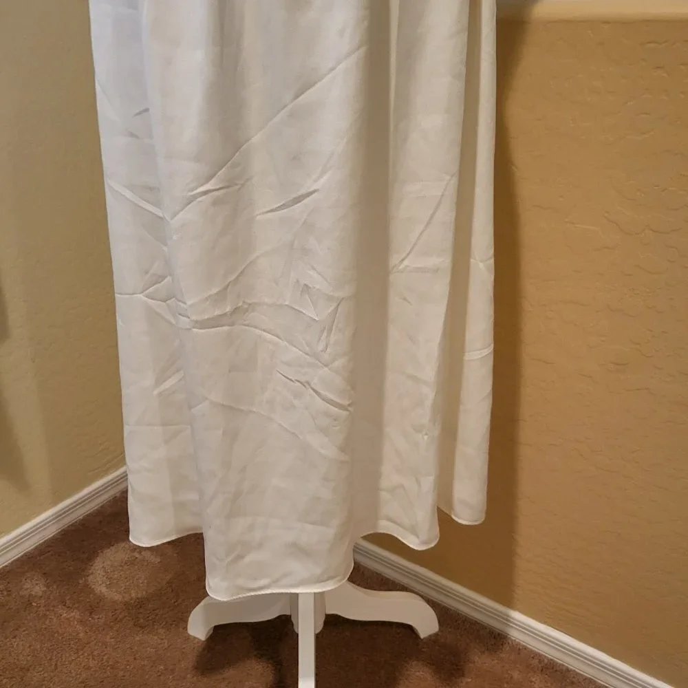 WeWoreWhat Corset Satin Charmeuse Midi Dress in Whisper White NWT Size Medium - Picture 6 of 11